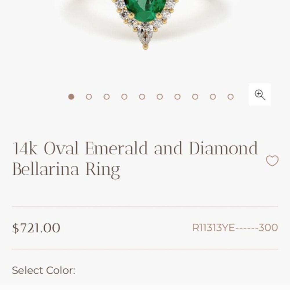 Ferkos Solid Gold Emerald Ring - image 2